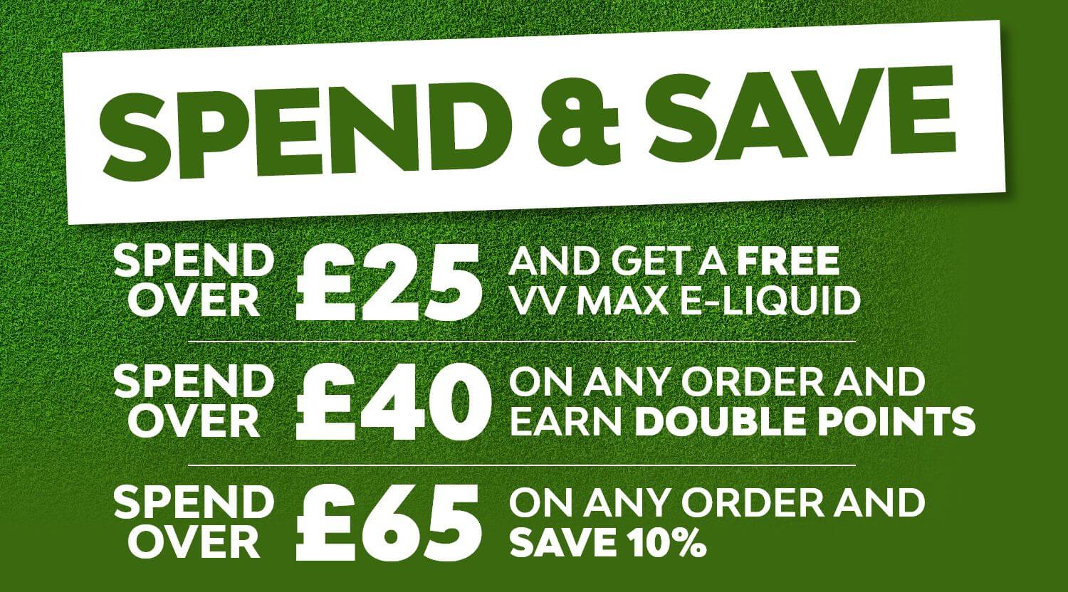 Shop on Vampire Vape and save with a spend & save.