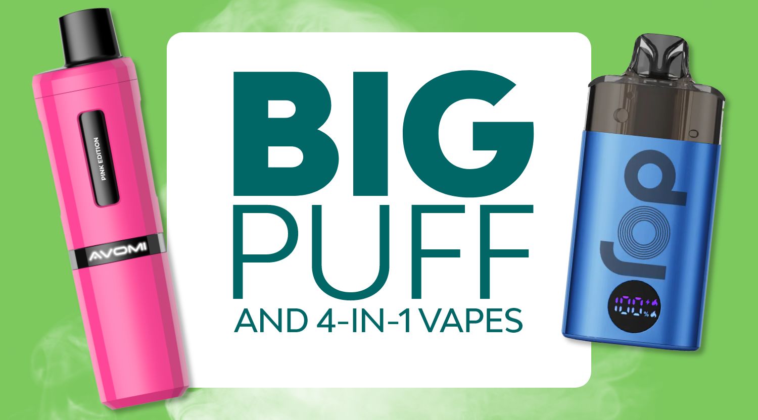 Big Puff 4-in-1 Vapes - Left Banner