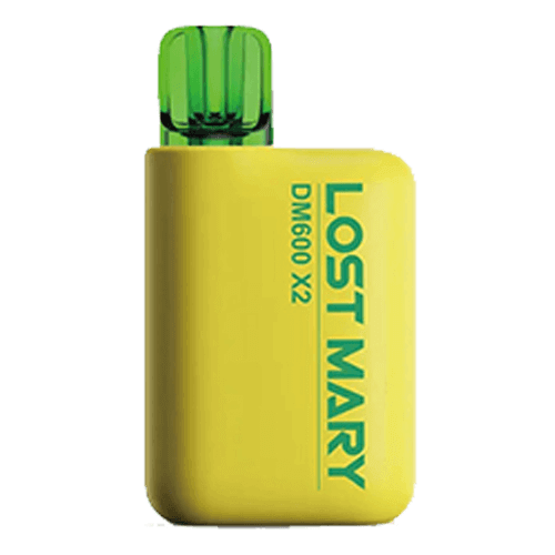 A Lost Mary DM600 X2 prefilled pod vape device in yellow