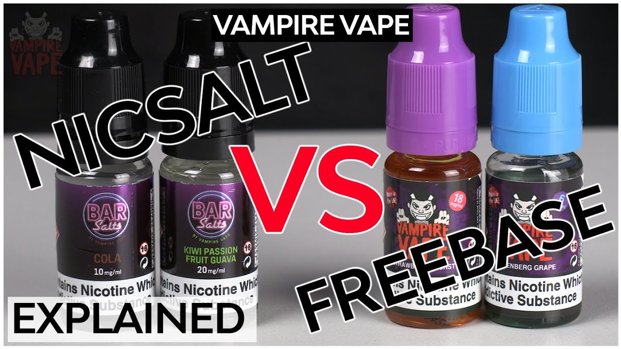 The difference between the nic salt and freebase e-liquids